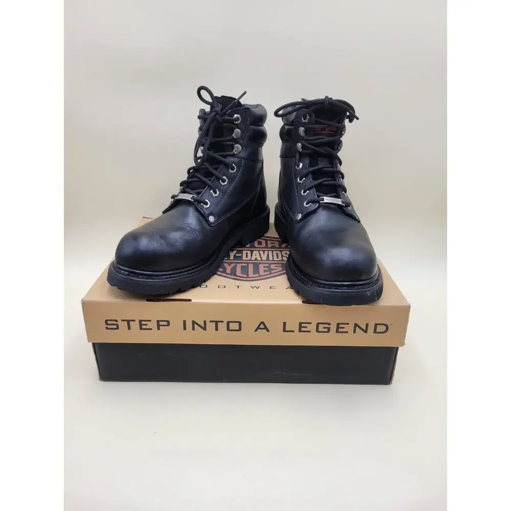 Harley-Davidson D91013 Men's Boot US 9.5 Black Original Box Included Steel Toe